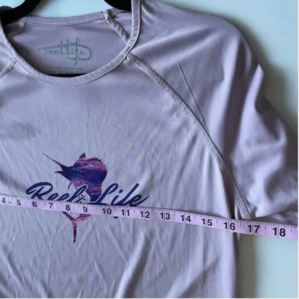Reel Life violet long sleeve shirt large UPF Sun protection - Picture 5 of 6